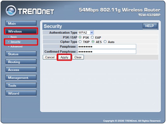 как настроить trendnet tew 432 brp